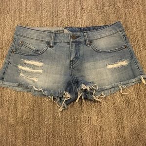 Volcom cut off denim shorts